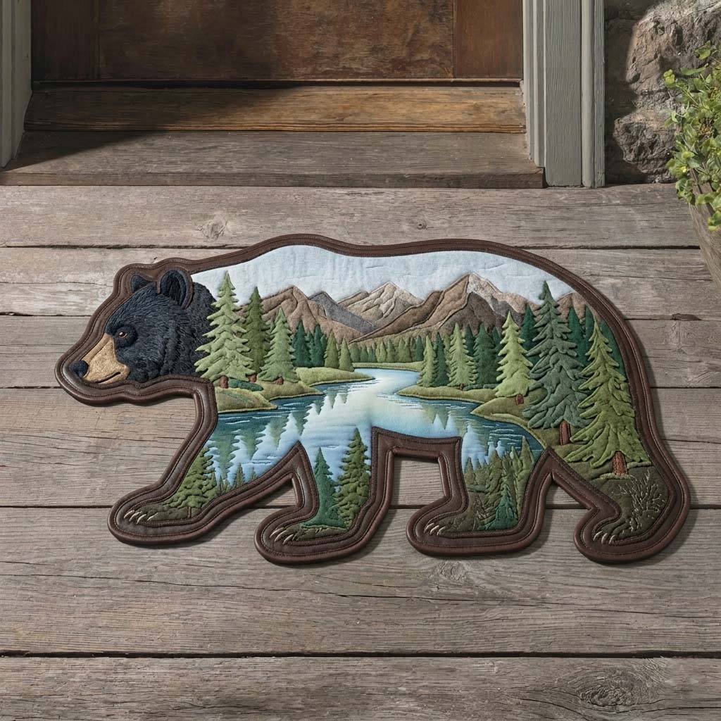 Design 14998 Custom Shape Area Rug - Nature Design | Die-Cut Non-Slip Rug - washable non-slip printed rug