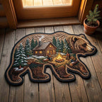 Design 15004 Custom Shape Area Rug - Nature Design | Die-Cut Non-Slip Rug - washable non-slip printed rug