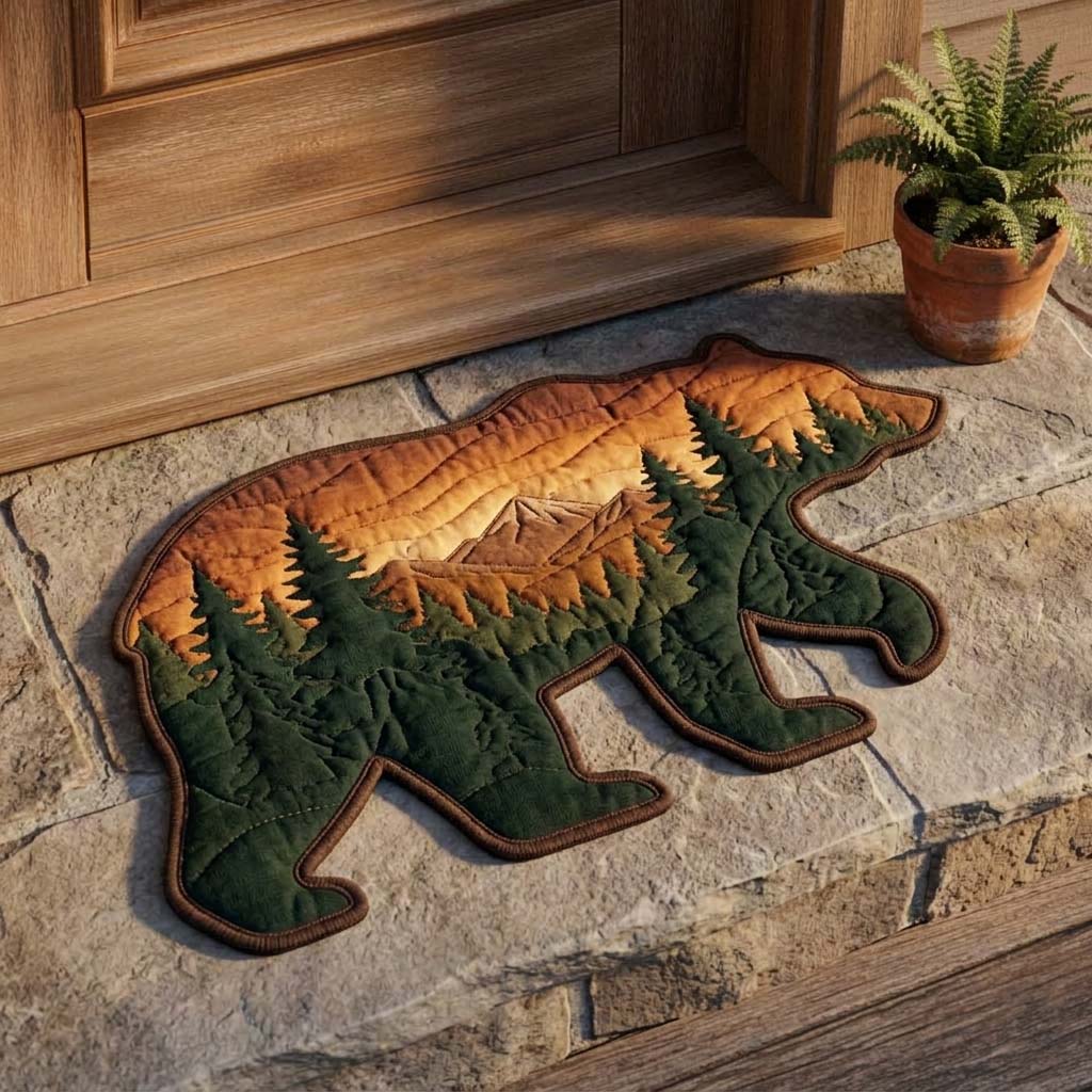 Design 15005 Custom Shape Area Rug - Nature Design | Die-Cut Non-Slip Rug - washable non-slip printed rug