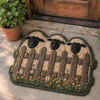 Design 15045 Custom Shape Area Rug - Nature Design | Die-Cut Non-Slip Rug - washable non-slip printed rug