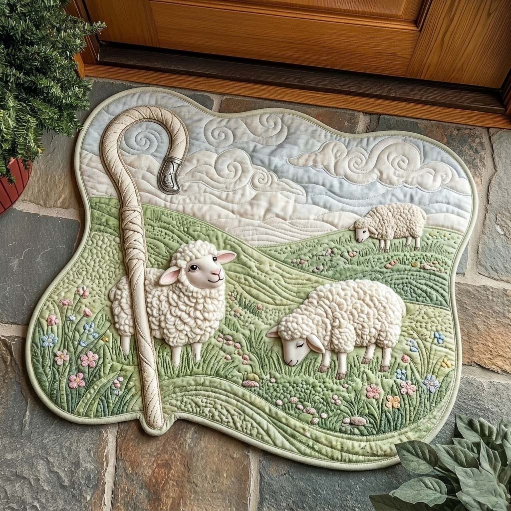 Design 15050 Custom Shape Area Rug - Nature Design | Die-Cut Non-Slip Rug - washable non-slip printed rug