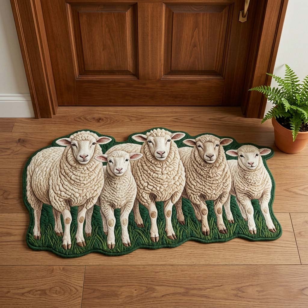 Design 15051 Custom Shape Area Rug - Nature Design | Die-Cut Non-Slip Rug - washable non-slip printed rug