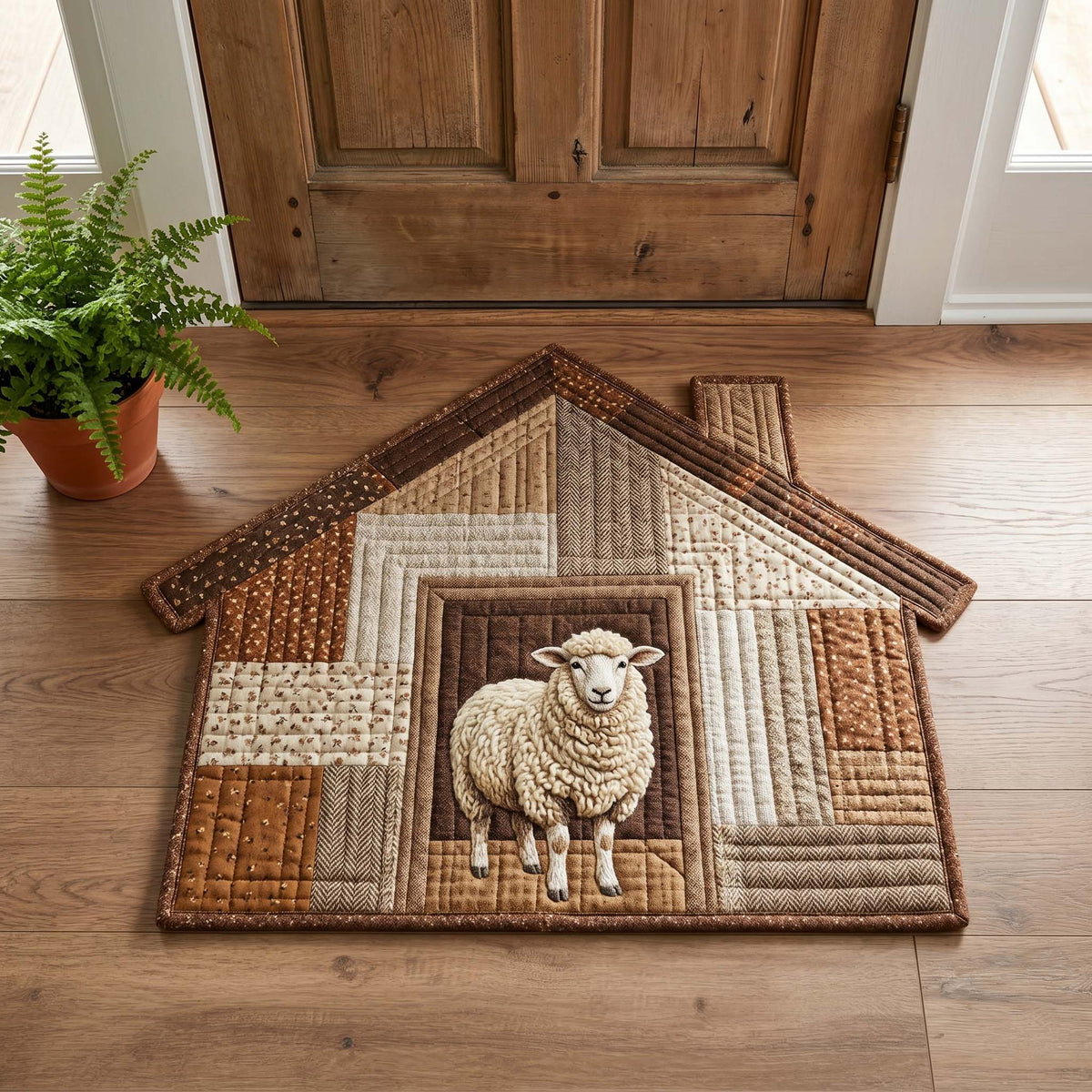 Design 15053 Custom Shape Area Rug - Nature Design | Die-Cut Non-Slip Rug - washable non-slip printed rug