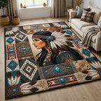 Design 1528 area rug in a living room