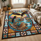 Design 1529 area rug in a living room