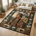 Design 1530 area rug in a living room