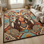 Design 1535 area rug in a living room