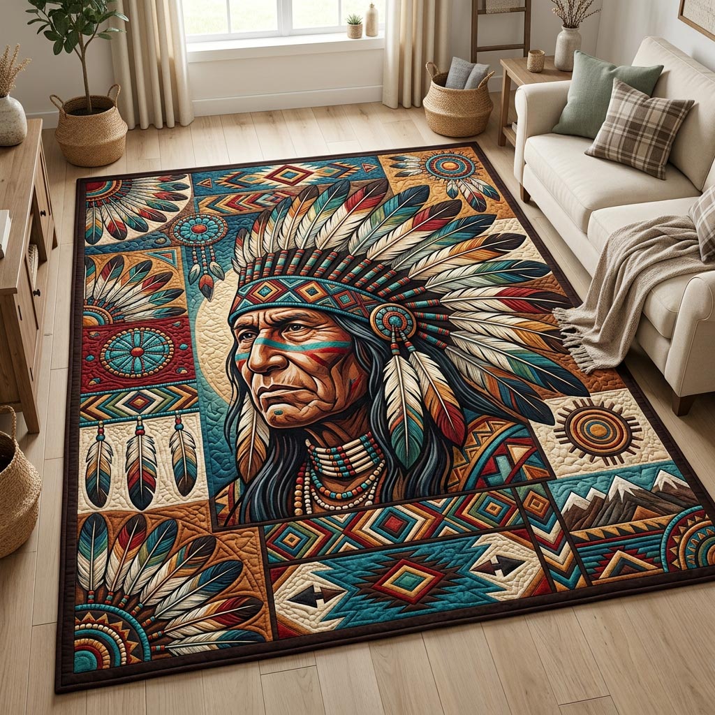 Design 1537 area rug in a living room