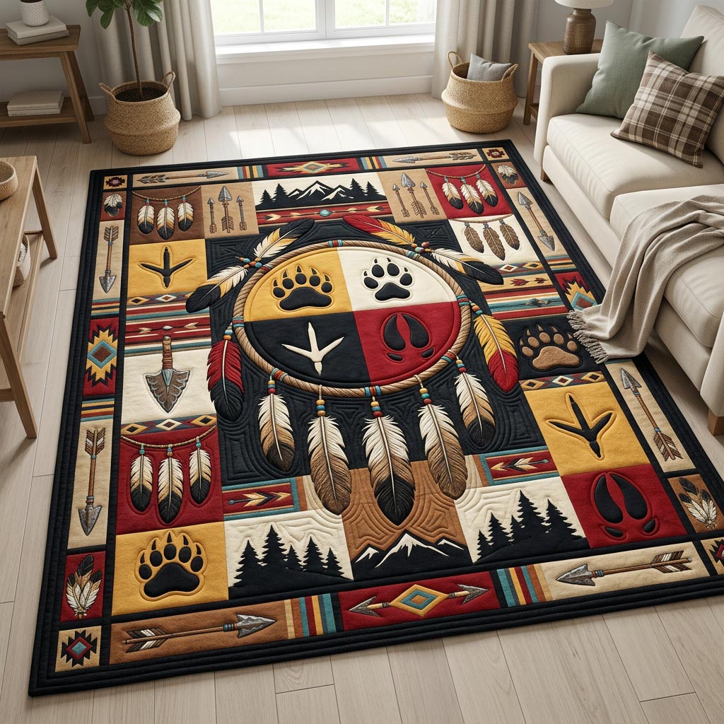 Design 1538 area rug in a living room