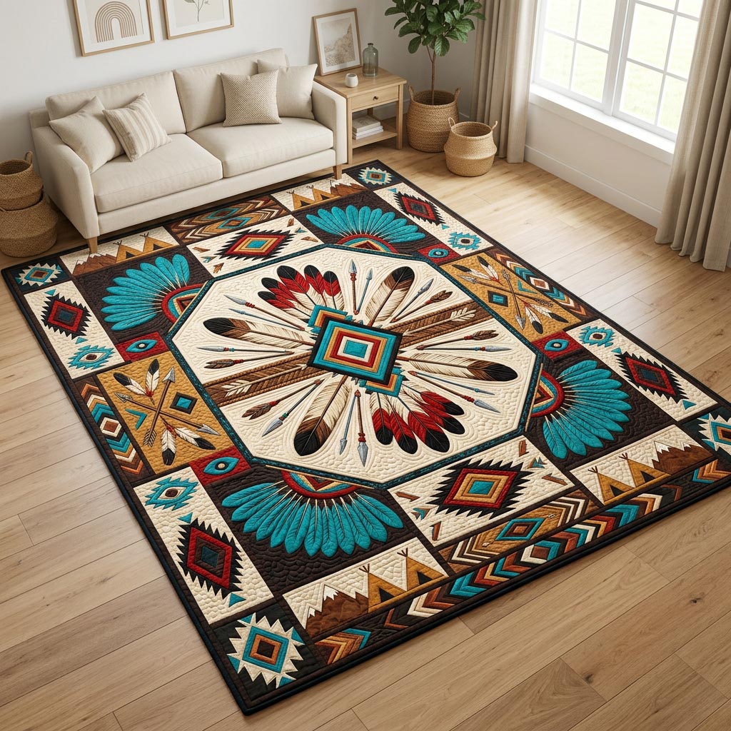 Design 1539 area rug in a living room