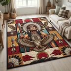 Design 1540 area rug in a living room