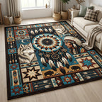 Design 1541 area rug in a living room
