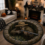 Design 1569 Round Mat Rug - Nature Design | Serene Home Decor (Design 1) - washable non-slip printed rug