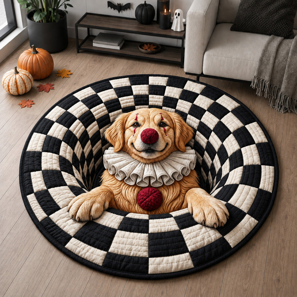 Design 1570 Round Mat Rug - Nature Design | Serene Home Decor (Design 1) - washable non-slip printed rug