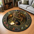 Design 1578 Round Mat Rug - Nature Design | Serene Home Decor (Design 1) - washable non-slip printed rug