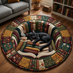 Design 1580 Round Mat Rug - Nature Design | Serene Home Decor (Design 1) - washable non-slip printed rug