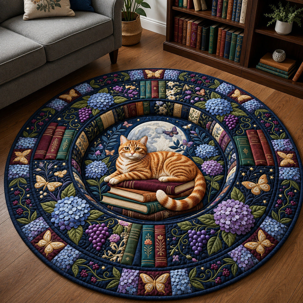 Design 1583 Round Mat Rug - Nature Design | Serene Home Decor (Design 1) - washable non-slip printed rug
