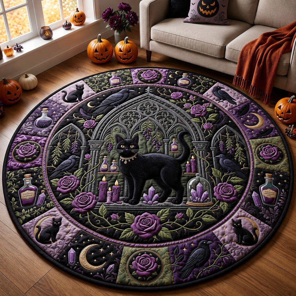 Design 1588 Round Mat Rug - Nature Design | Serene Home Decor (Design 1) - washable non-slip printed rug