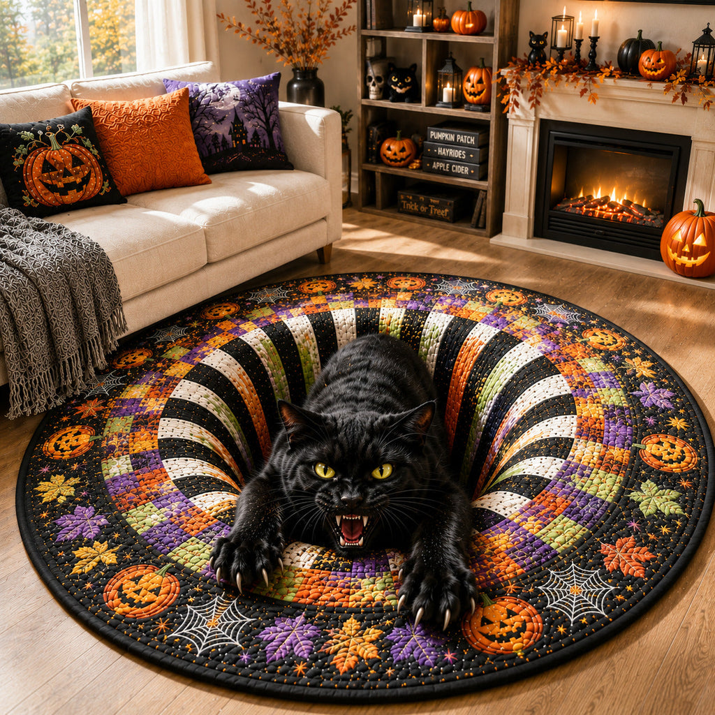 Design 1590 Round Mat Rug - Nature Design | Serene Home Decor (Design 1) - washable non-slip printed rug
