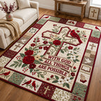 Design 1593 area rug in a living room