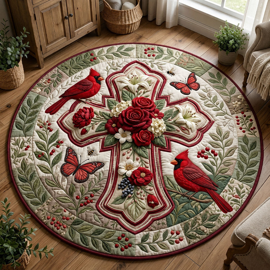 Design 1596 Round Mat Rug - Nature Design | Serene Home Decor (Design 1) - washable non-slip printed rug