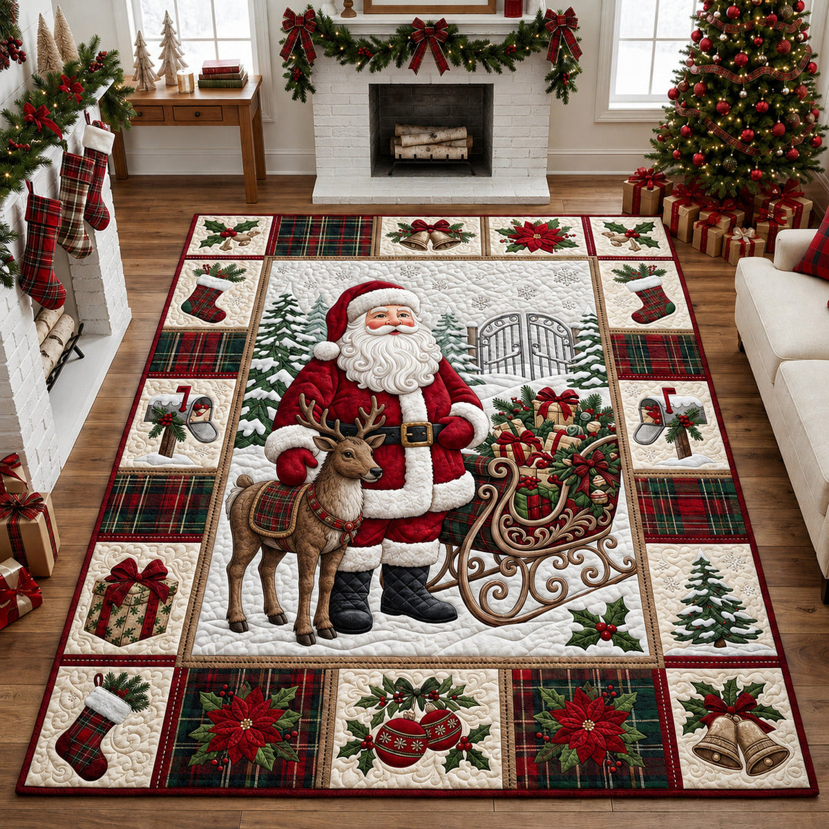 Design 1609 area rug in a living room