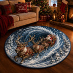 Design 1617 Round Mat Rug - Nature Design | Serene Home Decor (Design 1) - washable non-slip printed rug