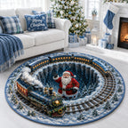 Design 1618 Round Mat Rug - Nature Design | Serene Home Decor (Design 1) - washable non-slip printed rug