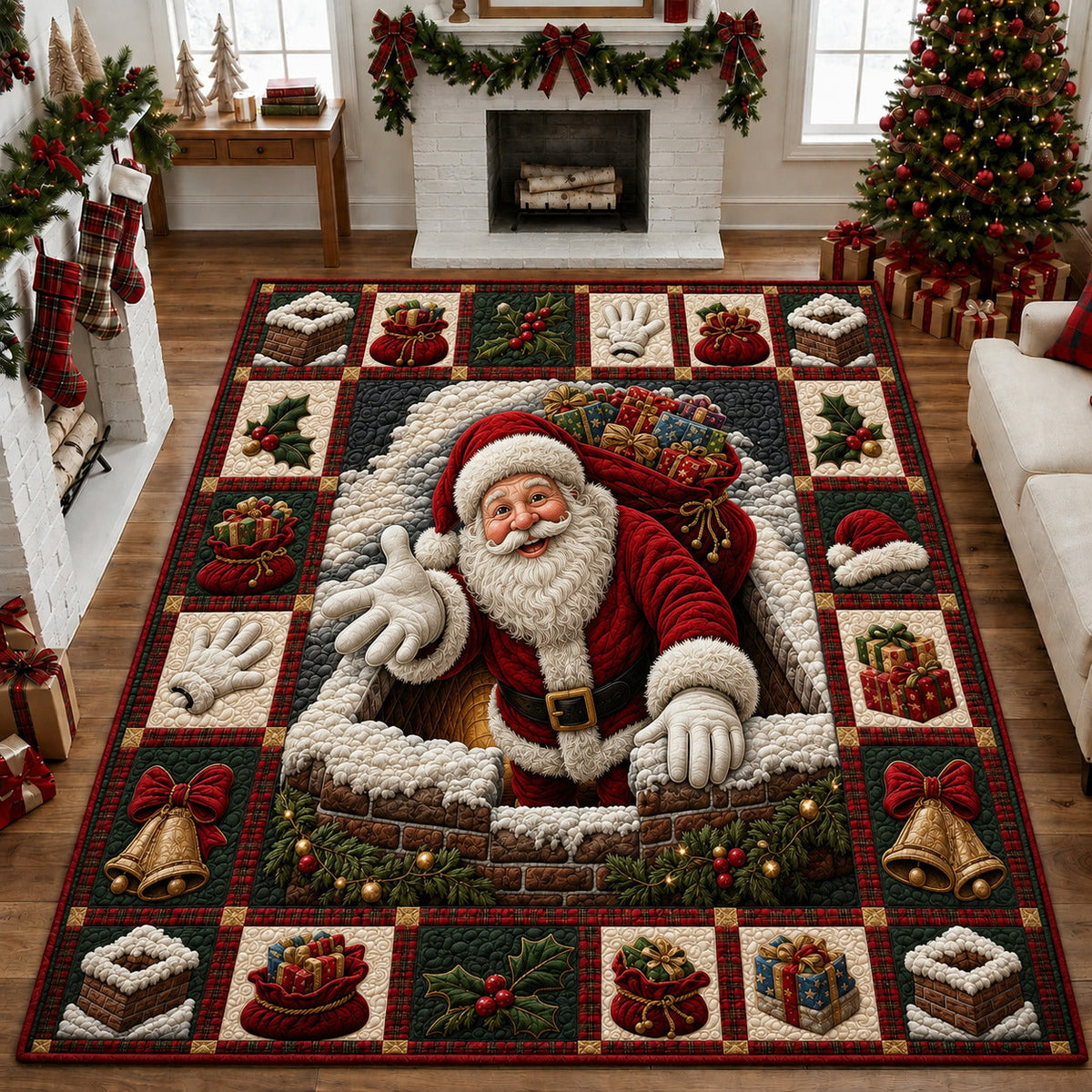 Design 1622 area rug in a living room