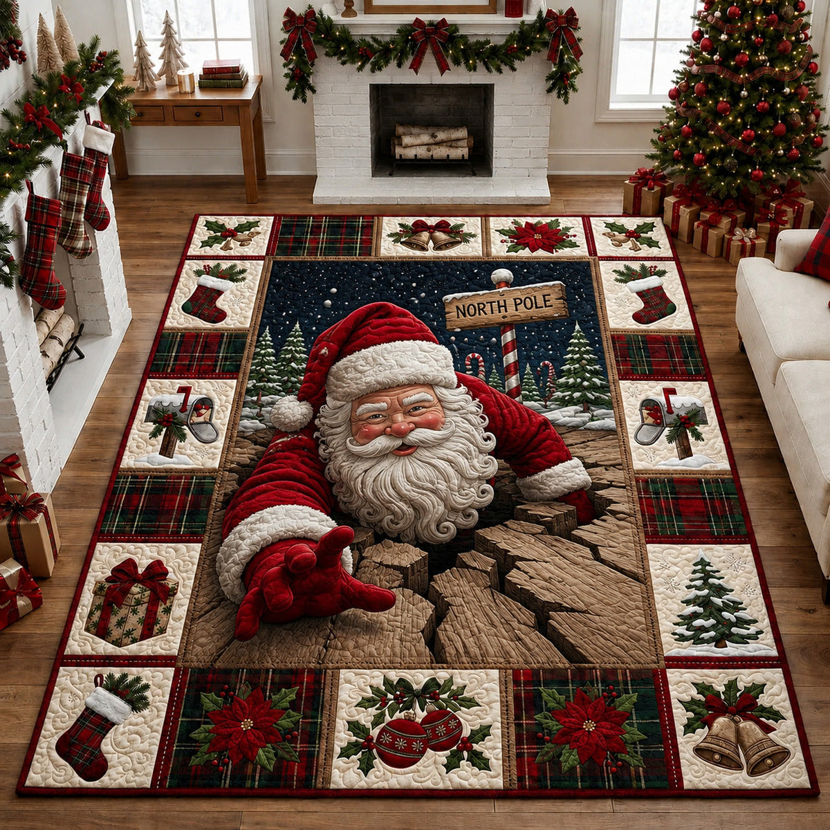 Design 1623 area rug in a living room