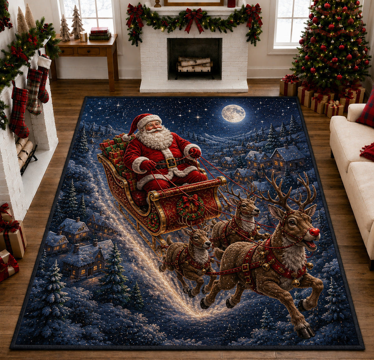Design 1626 area rug in a living room