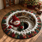 Design 1651 Round Mat Rug - Nature Design | Serene Home Decor (Design 1) - washable non-slip printed rug