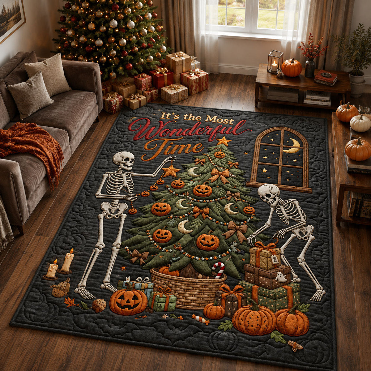 Design 1668 area rug in a living room