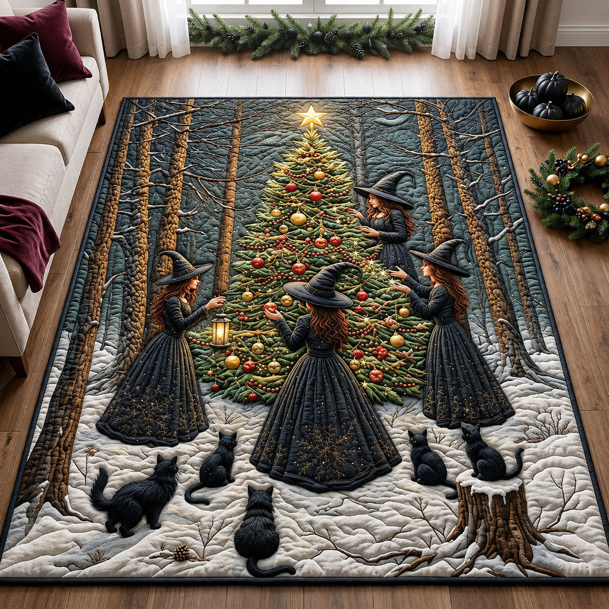 Design 1669 area rug in a living room
