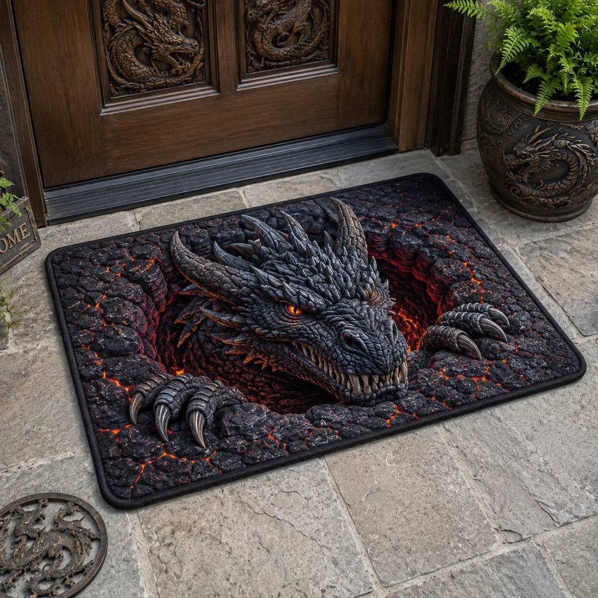 Design 1726 Doormat - Nature Design | Printed Welcome Doormat - washable non-slip printed rug