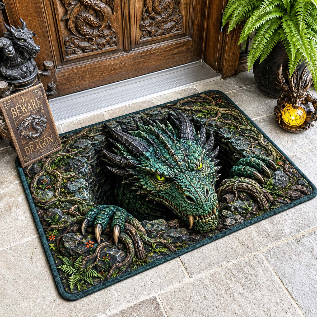 Design 1728 Doormat - Nature Design | Printed Welcome Doormat - washable non-slip printed rug