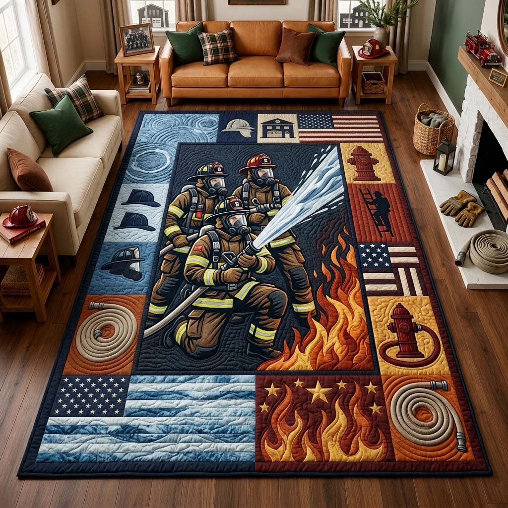 Design 1760 area rug in a living room