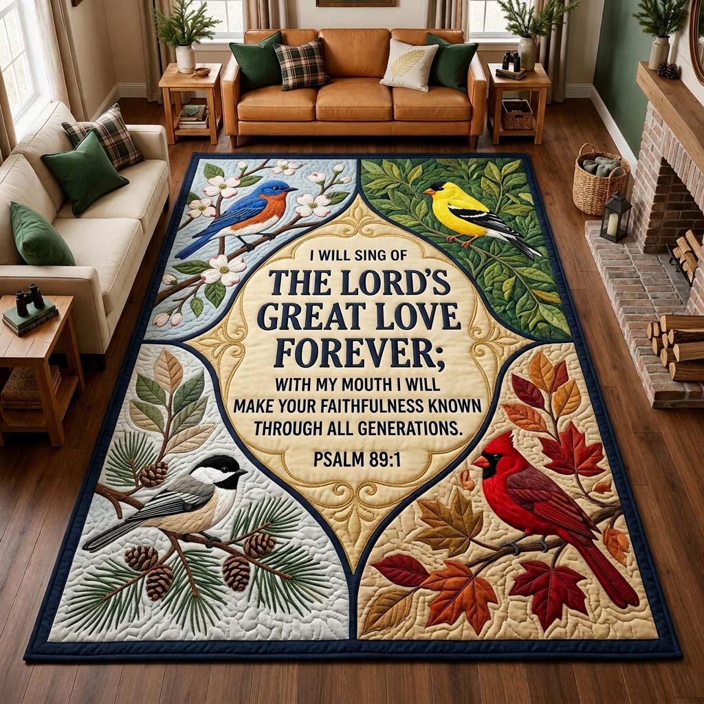 Design 1766 area rug in a living room