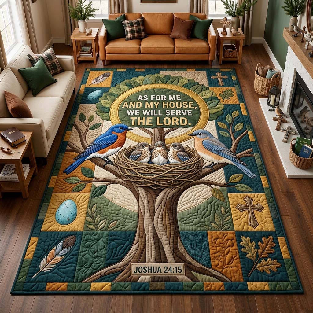 Design 1768 area rug in a living room