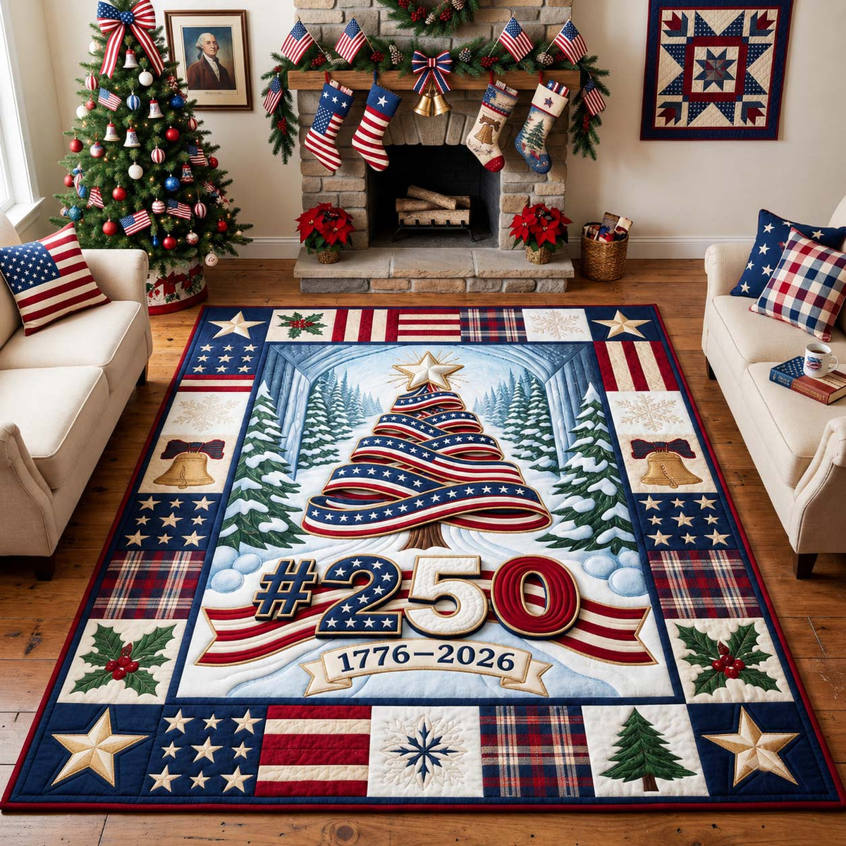 Design 1819 area rug in a living room