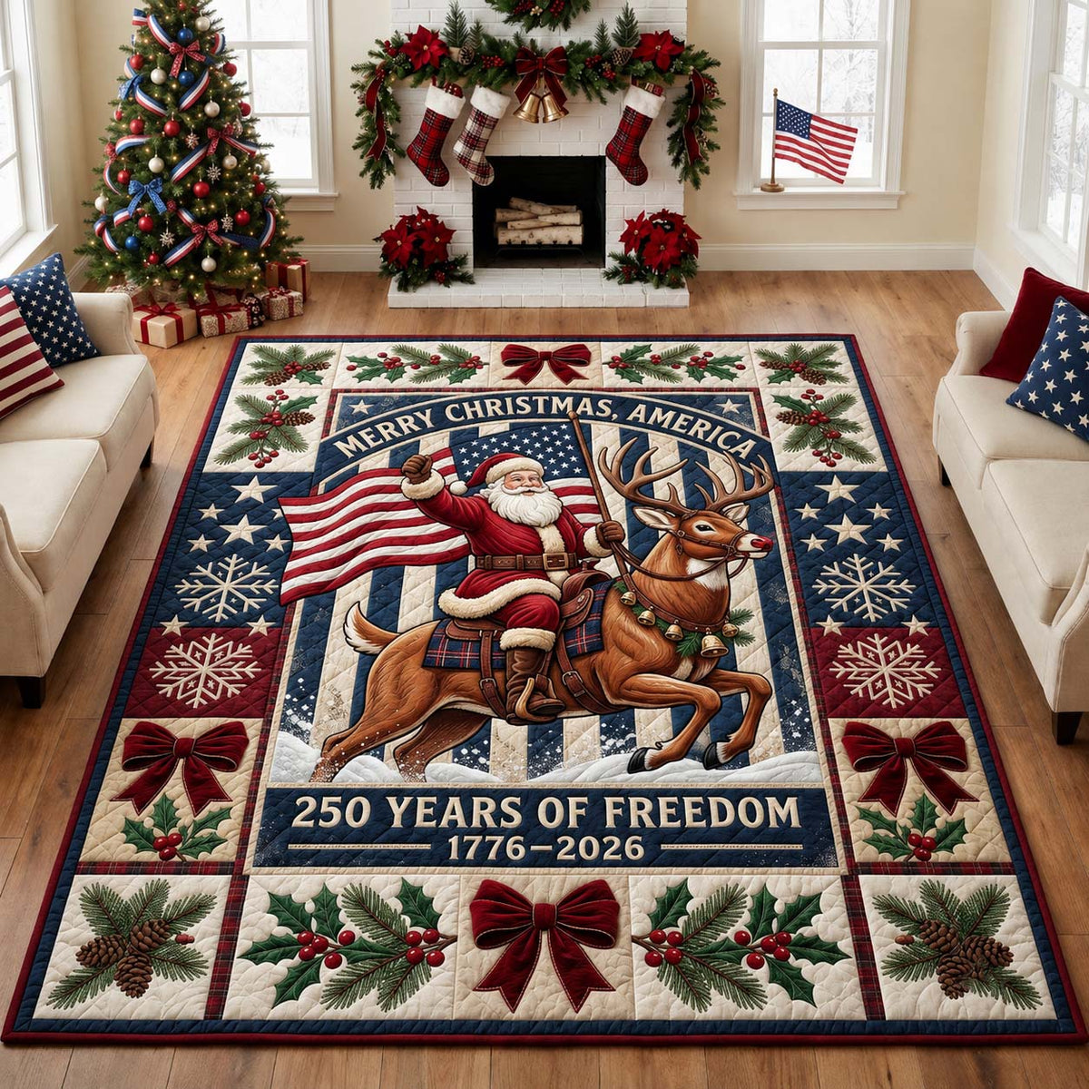 Design 1821 area rug in a living room