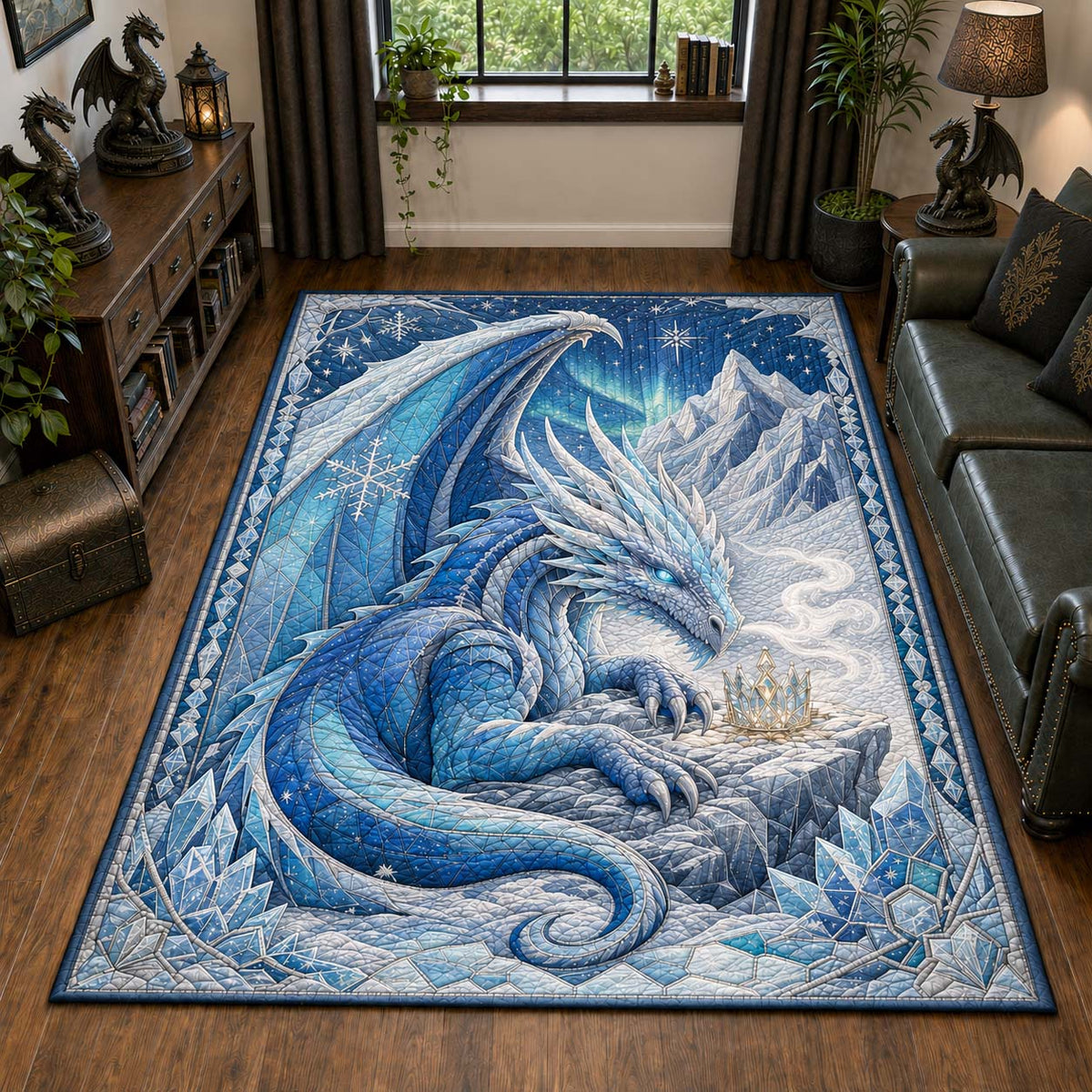 Design 1930 area rug in a living room