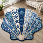 Design 19473 Custom Shape Area Rug - Nature Design | Die-Cut Non-Slip Rug - washable non-slip printed rug