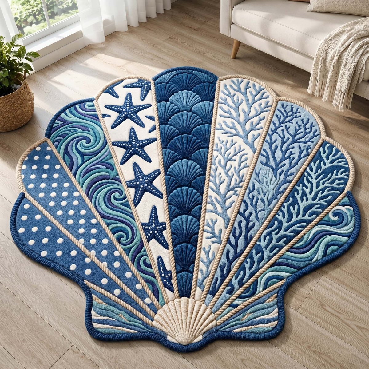 Design 19473 Custom Shape Area Rug - Nature Design | Die-Cut Non-Slip Rug - washable non-slip printed rug