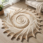 Design 19474 Custom Shape Area Rug - Nature Design | Die-Cut Non-Slip Rug - washable non-slip printed rug