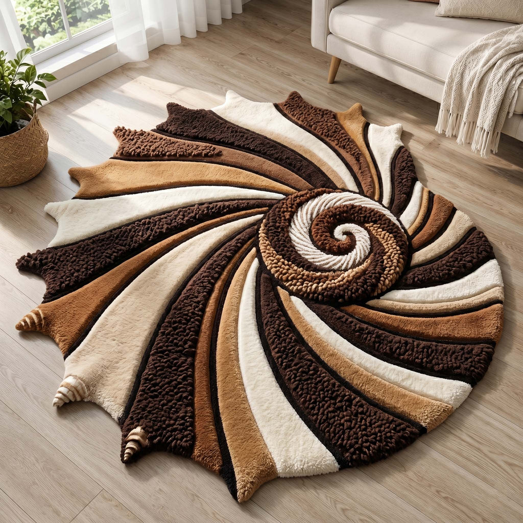 Design 19475 Custom Shape Area Rug - Nature Design | Die-Cut Non-Slip Rug - washable non-slip printed rug