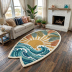 Design 19476 Custom Shape Area Rug - Nature Design | Die-Cut Non-Slip Rug - washable non-slip printed rug