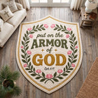 Design 20081 Custom Shape Area Rug - Nature Design | Die-Cut Non-Slip Rug - washable non-slip printed rug