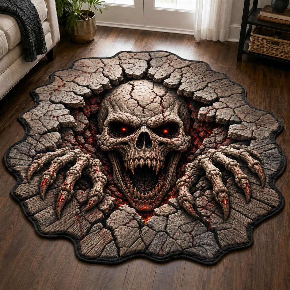Design 2033 Custom Shape Area Rug - Nature Design | Die-Cut Non-Slip Rug - washable non-slip printed rug