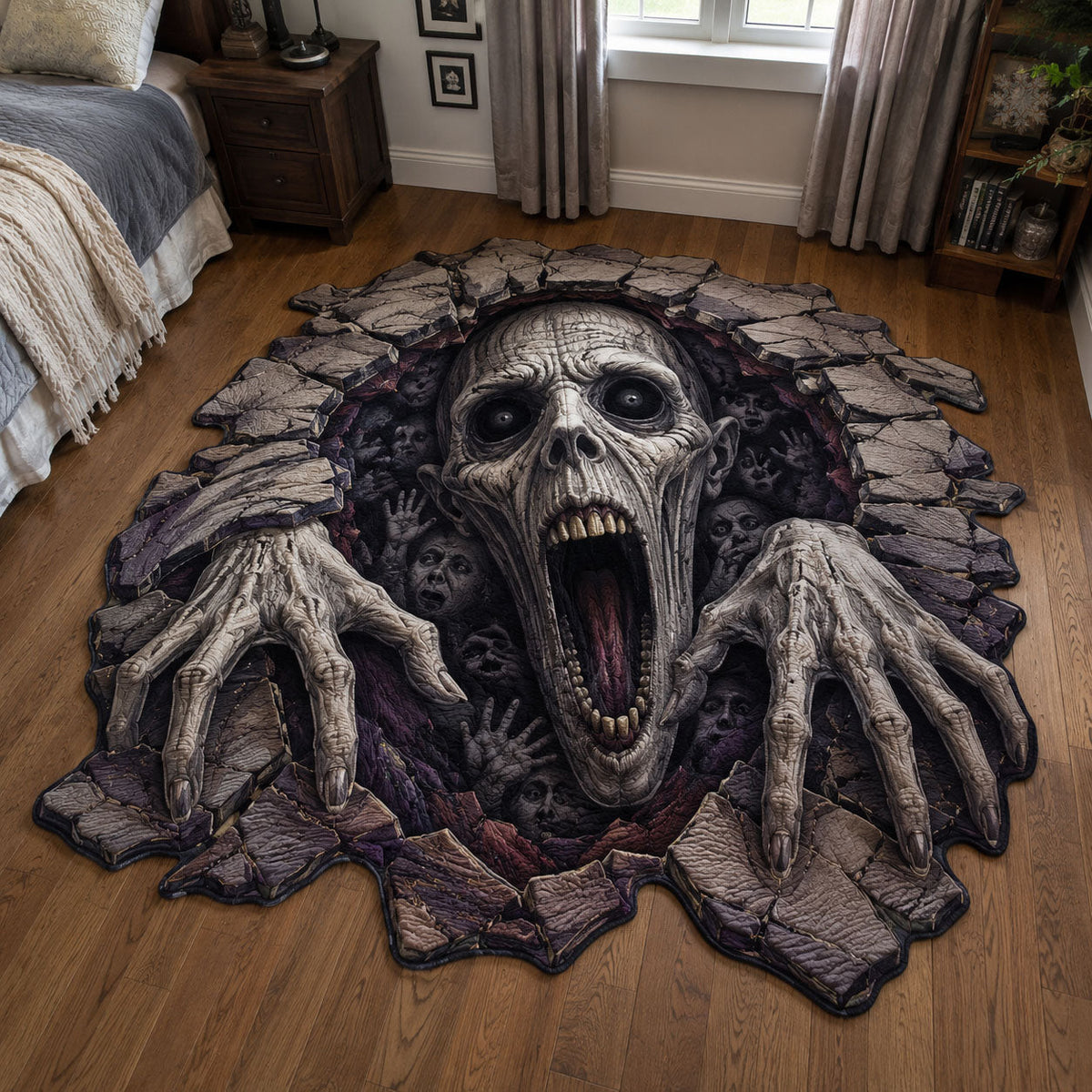 Design 2038 Custom Shape Area Rug - Nature Design | Die-Cut Non-Slip Rug - washable non-slip printed rug